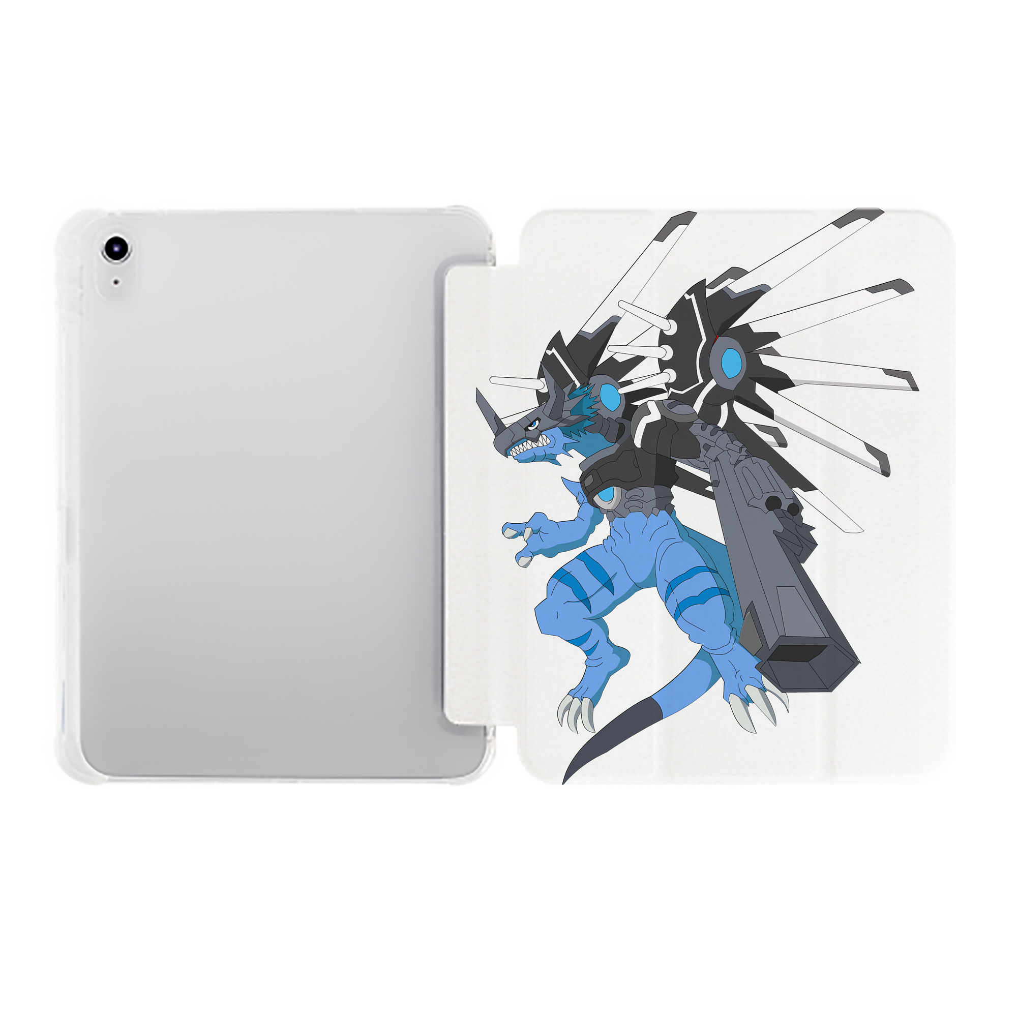 （画像用） Digimon デジタルモンスター/デジモン IPad ケース ペン収納付き 三つ折りスタンド PUレザー×シリコン 対応機種9.5/10.5/10.9インチ